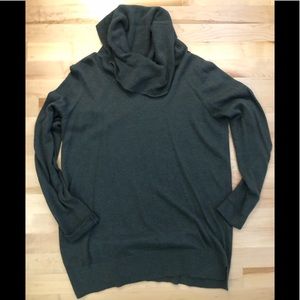 Loft large cowl neck green sweater